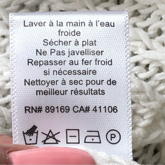 ATM Revolve Diagonal Stitch White Knit Pullover Large - Picture 8 of 11